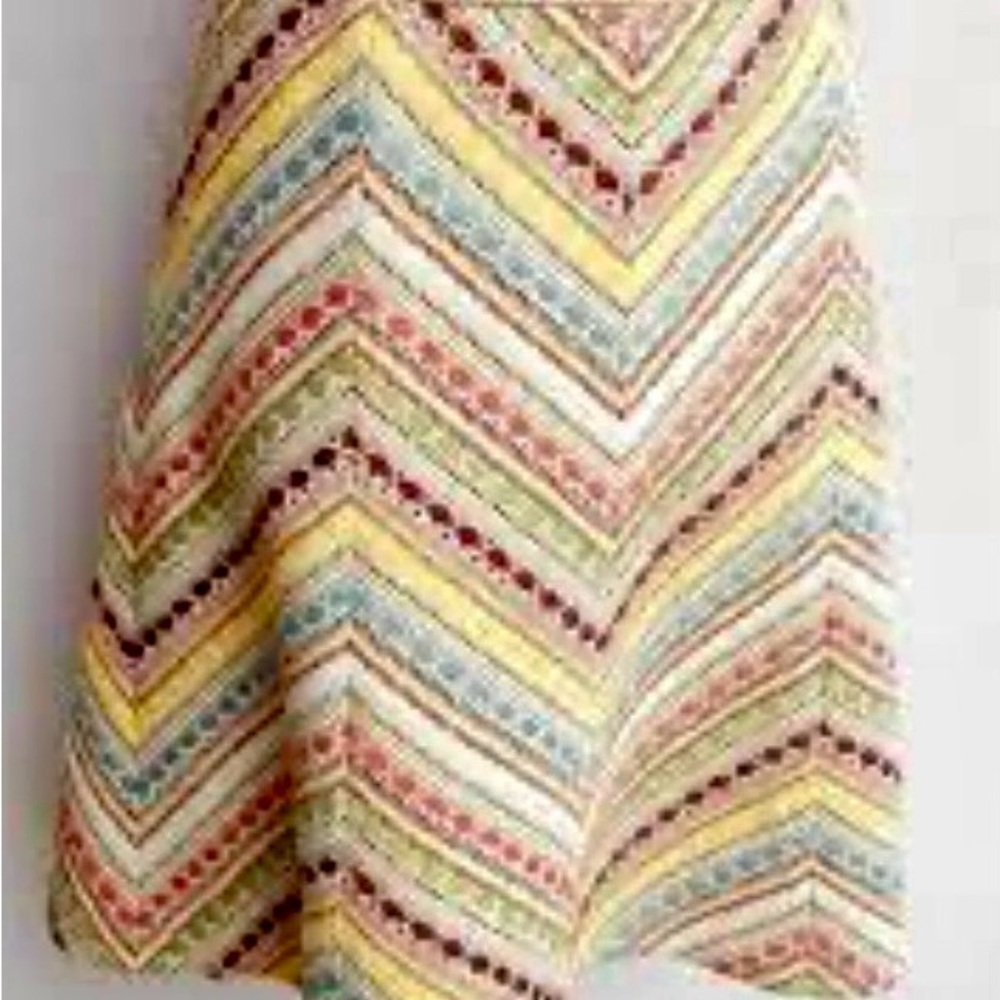 Nanette Lepore multicolored wool skirt, fully lined, side zipper/hook and eye